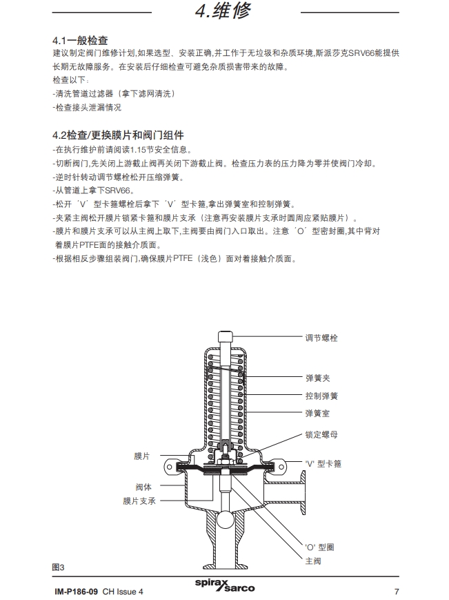 斯派莎克SRV66洁净减压阀维修方法