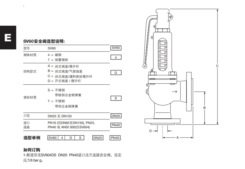 SV60系列安全阀铭牌详解