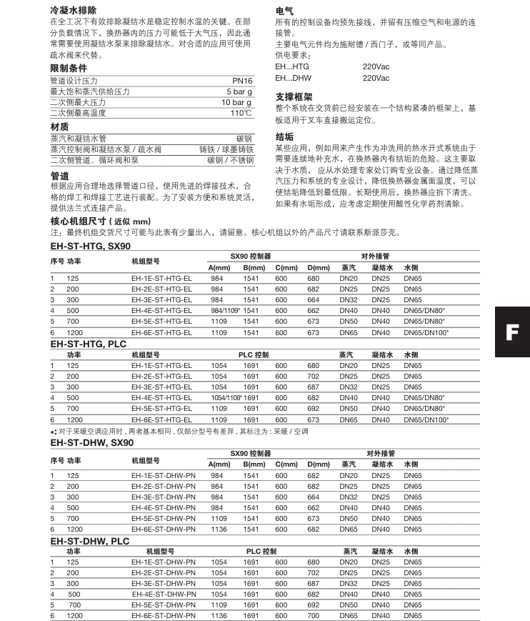 斯派莎克换热机组EasiHeatT技术参数