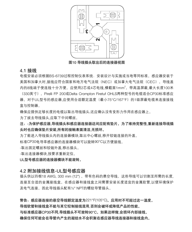 斯派莎克CP30电导率感应器接线步骤