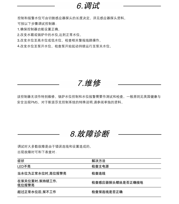 斯派莎克LC1300液位控制器调试维修图